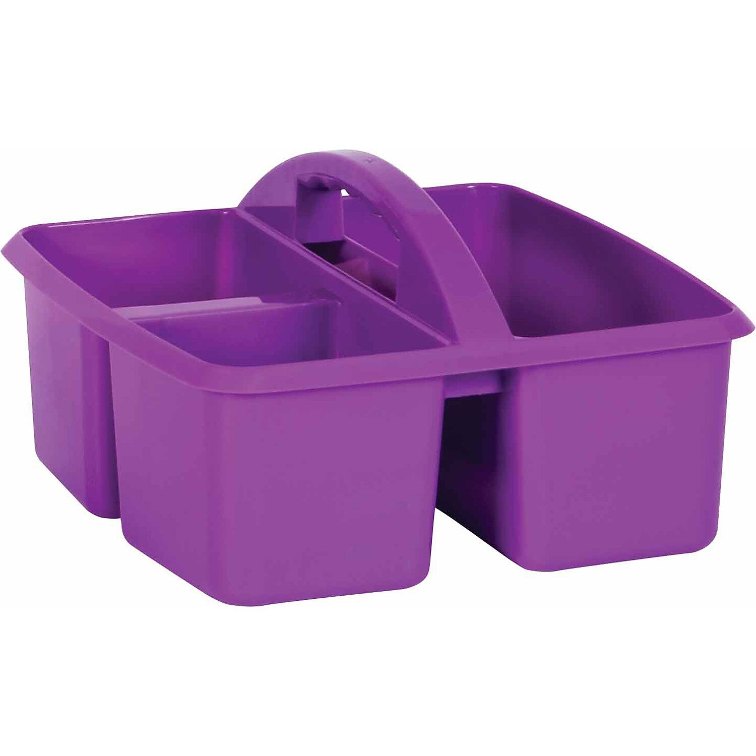 Teacher Created Resources® Plastic Storage Caddy, 9" x 9.25" x 5.25", Purple, Pack of 6 (TCR20909-6)
