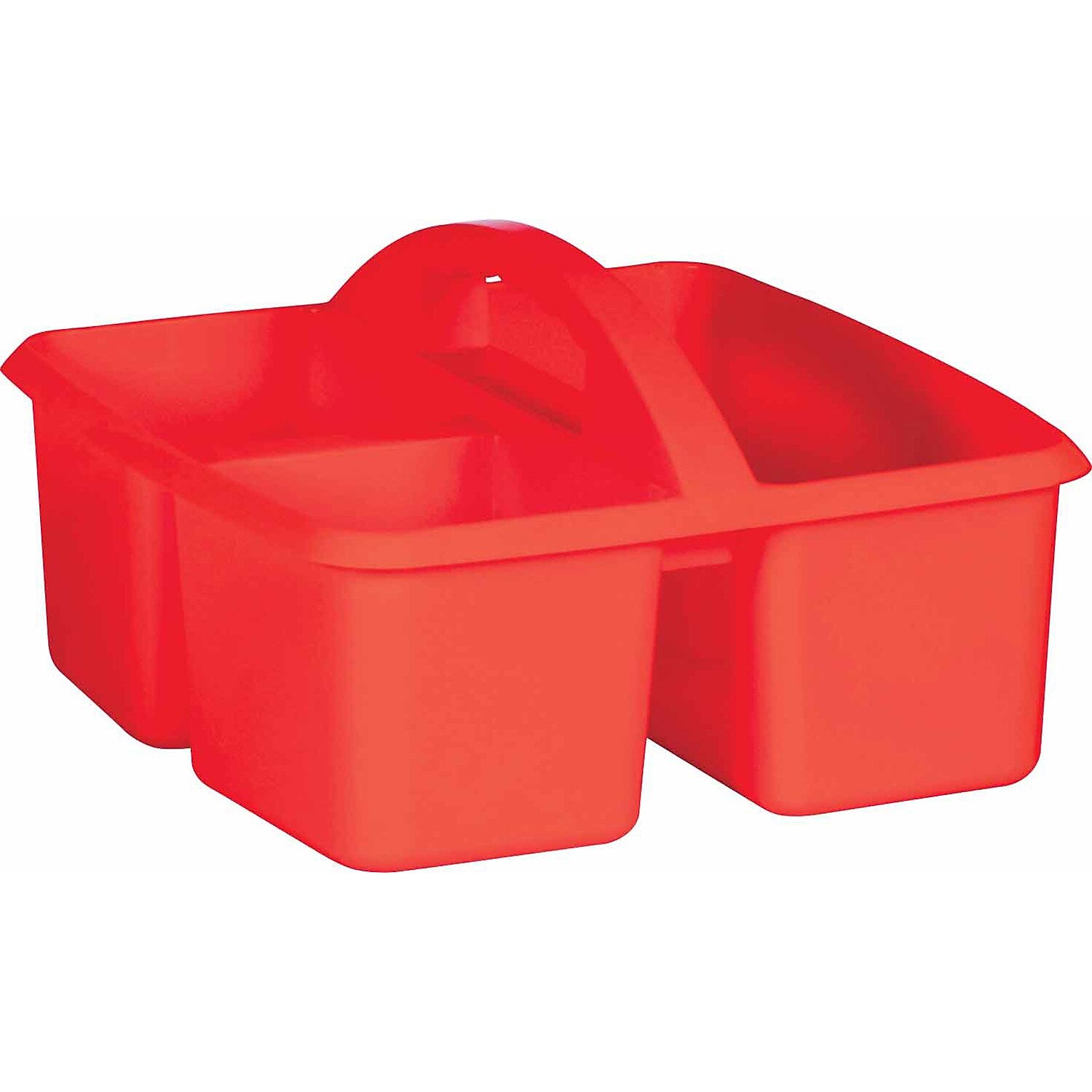 Teacher Created Resources® Plastic Storage Caddy, 9" x 9.25" x 5.25", Red, Pack of 6 (TCR20910-6)