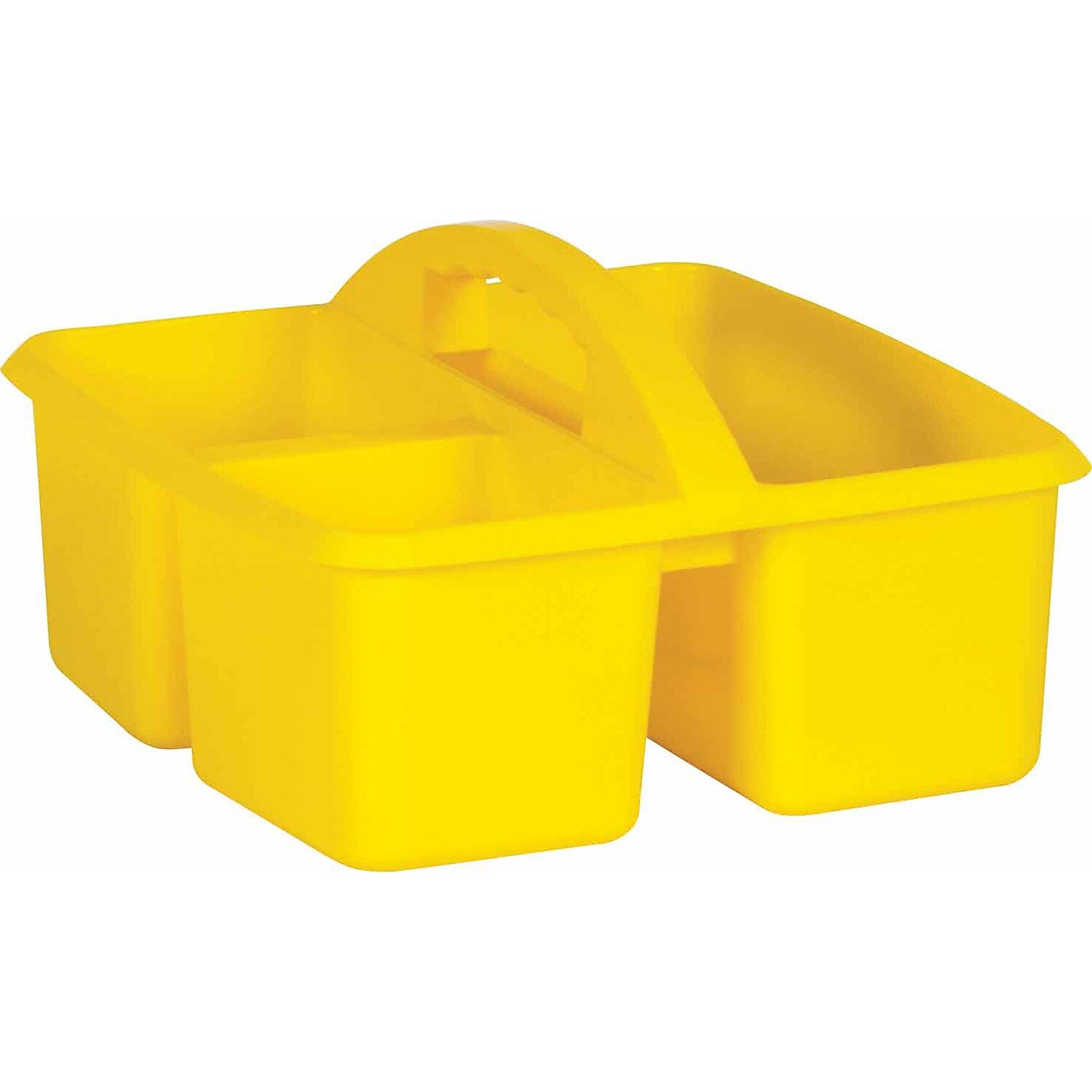 Teacher Created Resources® Plastic Storage Caddy, 9" x 9.25" x 5.25", Yellow, Pack of 6 (TCR20912-6)