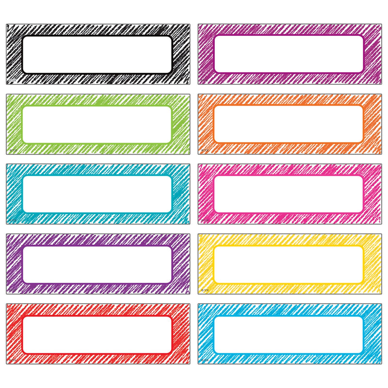 Teacher Created Resources Scribble Labels Magnetic Accents, Assorted Colors, 20 Per Pack, 3 Packs (TCR77388-3)