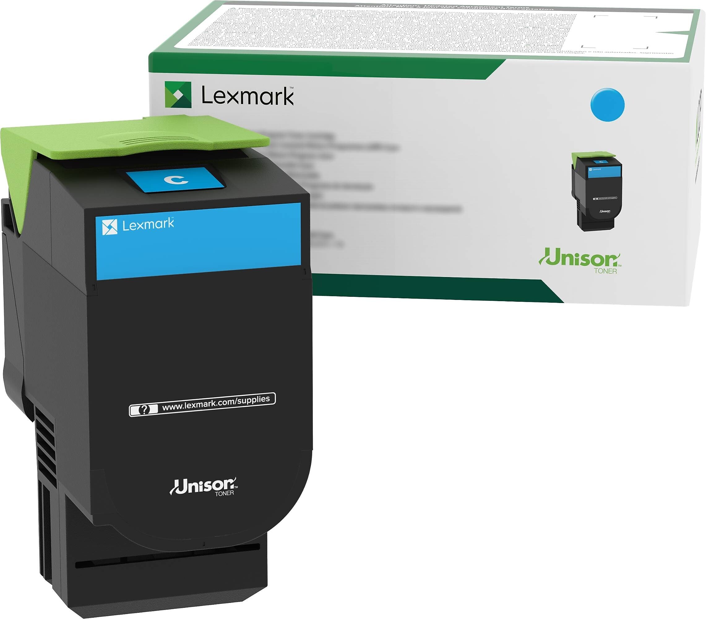 Lexmark 801 Cyan Extra High Yield Toner Cartridge, Prints Up to 4,000 Pages (80C1XC0)