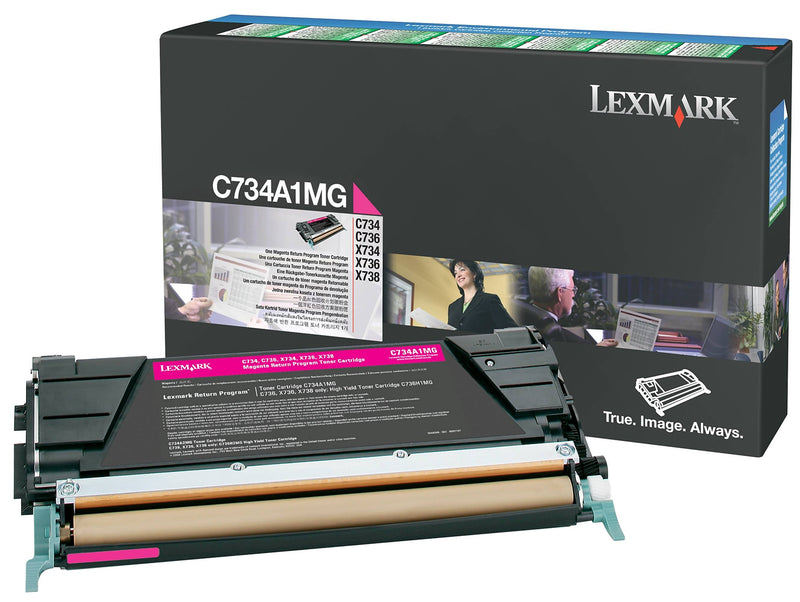 Lexmark C734 Magenta Standard Yield Toner Cartridge, Prints Up to 6,000 Pages