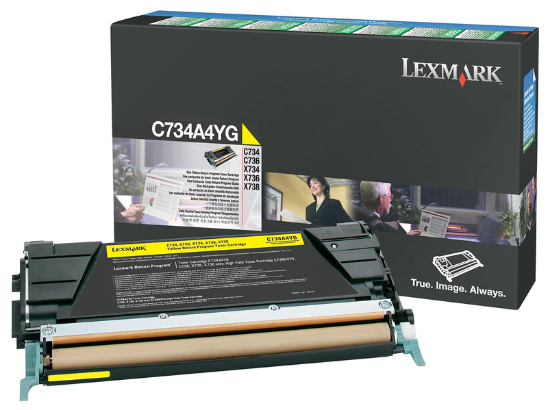 Lexmark C734A4YG Yellow Standard Yield Toner Cartridge