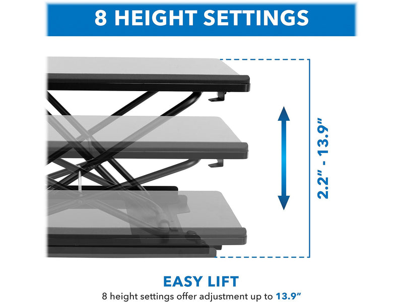 Mount-It! Adjustable Standing Keyboard and Mouse Platform, Black (MI-7146)