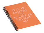 DENY Designs Awesome Day by June Journal Professional Notebooks, 5.5" x 8.25", Dotted, 40 Sheets, Orange (70873-NOBS01)