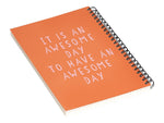 DENY Designs Awesome Day by June Journal Professional Notebooks, 5.5" x 8.25", Dotted, 40 Sheets, Orange (70873-NOBS01)