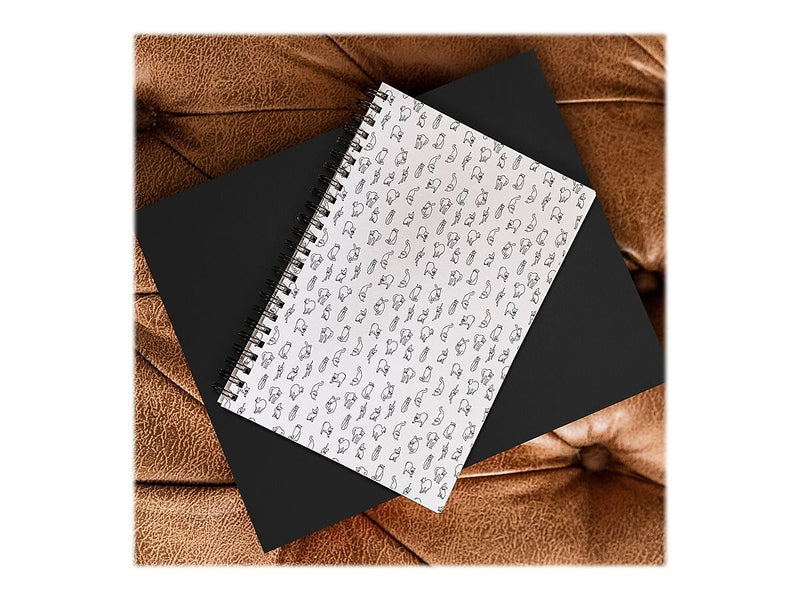 DENY Designs Hello Furry by Iveta Abolina Professional Notebooks, 5.5" x 8.25", Dotted, 40 Sheets, White (70333-NOBS01)