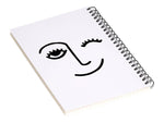 DENY Designs Wink Face by Mambo Art Studio Professional Notebooks, 5.5" x 8.25", Dotted, 40 Sheets, White (68797-NOBS01)