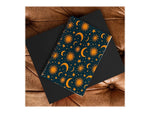 DENY Designs Vintage Sun and Star in Navy by Doodle by Meg Notebook, 5.5" x 8.25", Dotted, 40 Sheets (74738-nobs01)