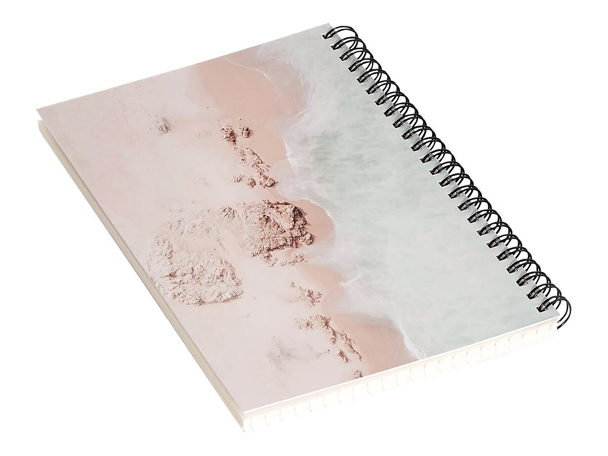DENY Designs Beach Pink Champagne by Ingrid Beddoes Notebook, 5.5" x 8.25", Dotted, 40 Sheets, Multicolor