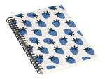 DENY Designs Blue Strawberries by Alisa Galitsyna Professional Notebooks, 5.5" x 8.25", Dotted, 40 Sheets, White (74753-NOBS01)