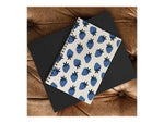 DENY Designs Blue Strawberries by Alisa Galitsyna Professional Notebooks, 5.5" x 8.25", Dotted, 40 Sheets, White (74753-NOBS01)