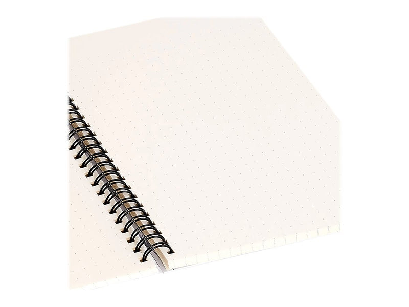 DENY Designs Woven Fan Palm In Gray by Little Arrow Design Co Notebook, 5.5" x 8.25", Dotted, 40 Sheets, White (69675-nobs01)