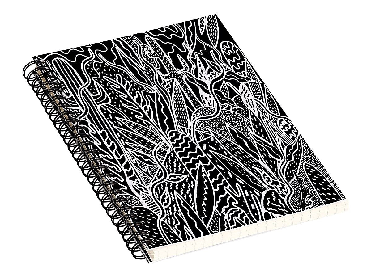DENY Designs The Garden by Kris Tate Professional Notebooks, 5.5" x 8.25", Dotted, 40 Sheets, Black (58293-NOBS01)