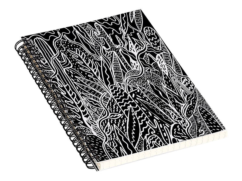 DENY Designs The Garden by Kris Tate Professional Notebooks, 5.5" x 8.25", Dotted, 40 Sheets, Black (58293-NOBS01)