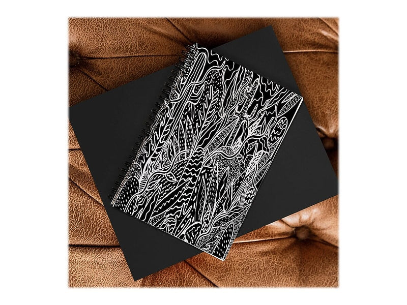 DENY Designs The Garden by Kris Tate Professional Notebooks, 5.5" x 8.25", Dotted, 40 Sheets, Black (58293-NOBS01)