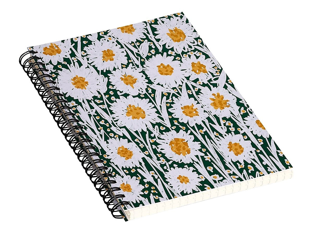 DENY Designs Daisy Pattern by Alisa Galitsyna Professional Notebooks, 5.5" x 8.25", Dotted, 40 Sheets, Multicolor (74701-NOBS01)