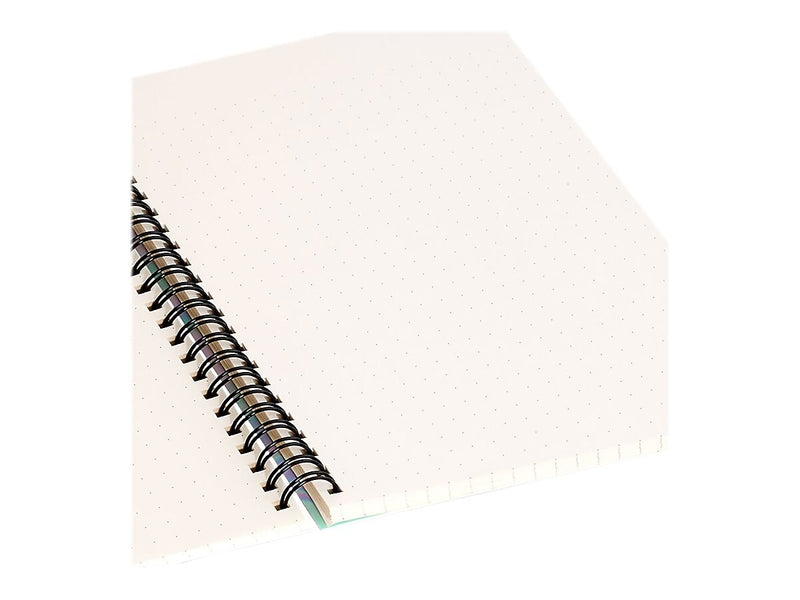 DENY Designs Metallic Gold Palm Leaf by Modern Tropical Notebook, 5.5" x 8.25", Dotted, 40 Sheets, White/Gold