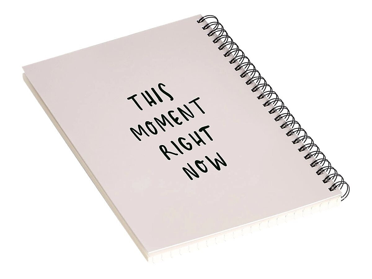 DENY Designs This Moment Right Now by Urban Wild Studio Notebook, 5.5" x 8.25", Dotted, 40 Sheets, Pink (70945-nobs01)
