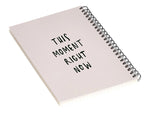 DENY Designs This Moment Right Now by Urban Wild Studio Notebook, 5.5" x 8.25", Dotted, 40 Sheets, Pink (70945-nobs01)