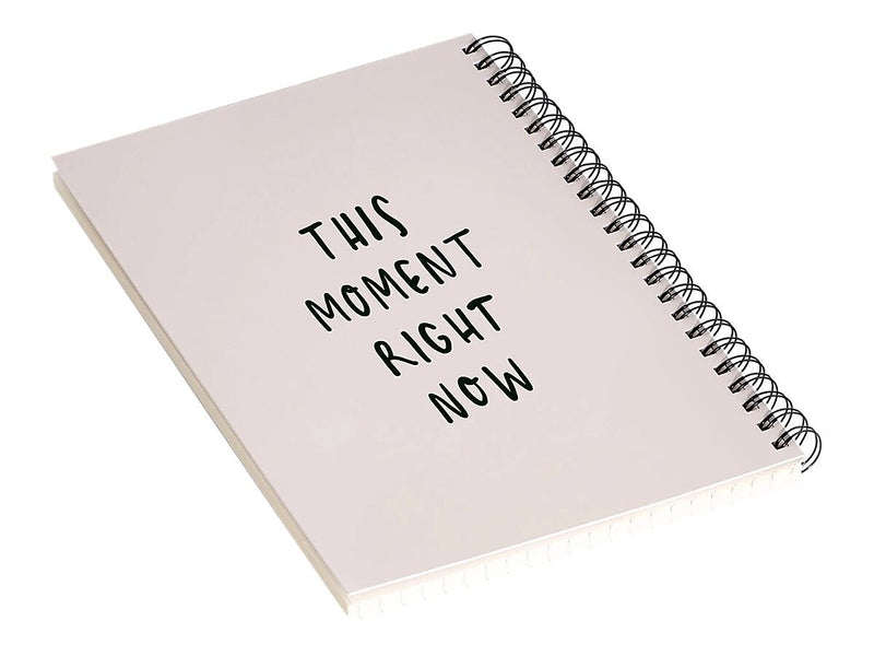 DENY Designs This Moment Right Now by Urban Wild Studio Notebook, 5.5" x 8.25", Dotted, 40 Sheets, Pink (70945-nobs01)