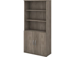 Bush Business Furniture Studio C 73"H 5-Shelf Bookcase with Adjustable Shelves, Modern Hickory Laminated Wood (STC015MH)