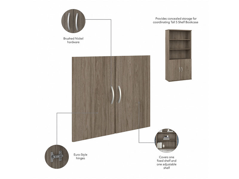 Bush Business Furniture Studio C 73"H 5-Shelf Bookcase with Adjustable Shelves, Modern Hickory Laminated Wood (STC015MH)