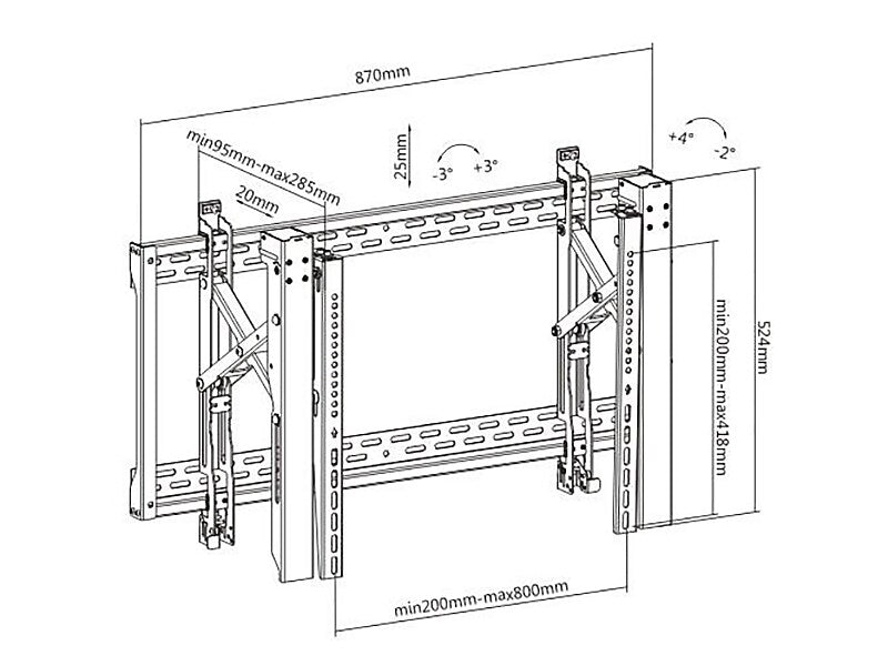 Mount-It! Pro Classic Series Tilt Wall TV Mount, 154 Lbs. Max. (MI-20414)