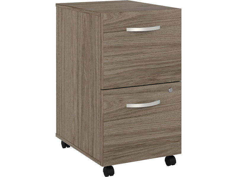 Bush Business Furniture Studio C 2-Drawer Mobile Vertical File Cabinet, Letter/Legal Size, Lockable, Modern Hickory (SCF116MHSU)