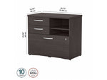 Bush Business Furniture Studio C Office Storage Cabinet with Drawers and Shelves, Storm Gray (SCF130SGSU)
