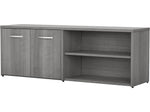 Bush Business Furniture Studio C Low Storage Cabinet with Doors and Shelves, Platinum Gray (SCS160PG)