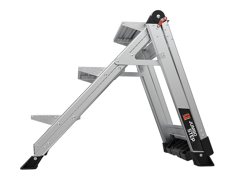 Little Giant Ladders Jumbo Step Aluminum Step Ladder, 375 lb Capacity (11903)