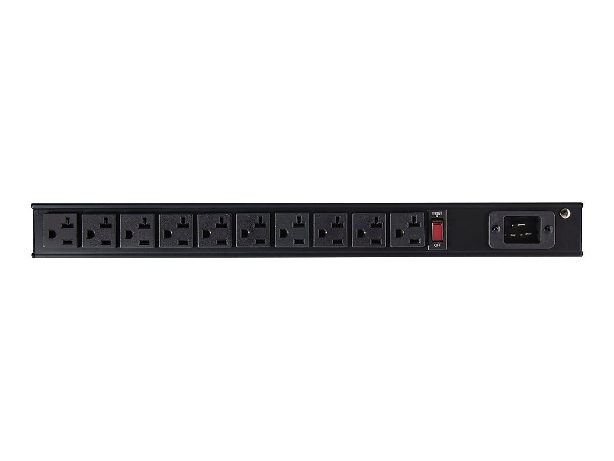 StarTech 10-Outlet Power Strip, 8', Black (RKPW101920)