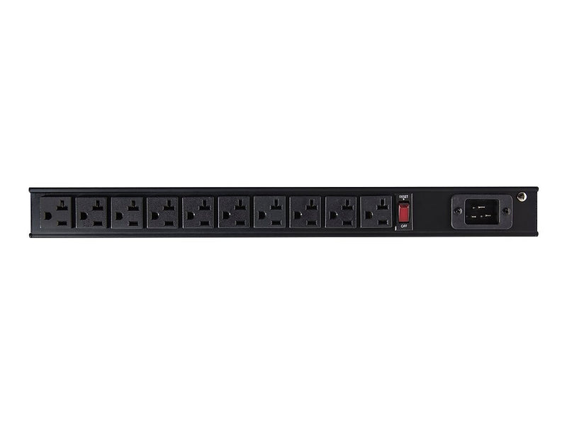 StarTech 10-Outlet Power Strip, 8', Black (RKPW101920)
