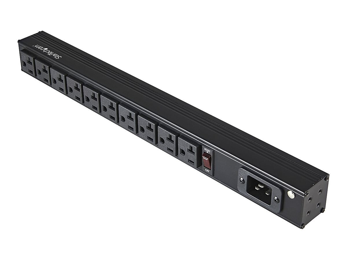 StarTech 10-Outlet Power Strip, 8', Black (RKPW101920)