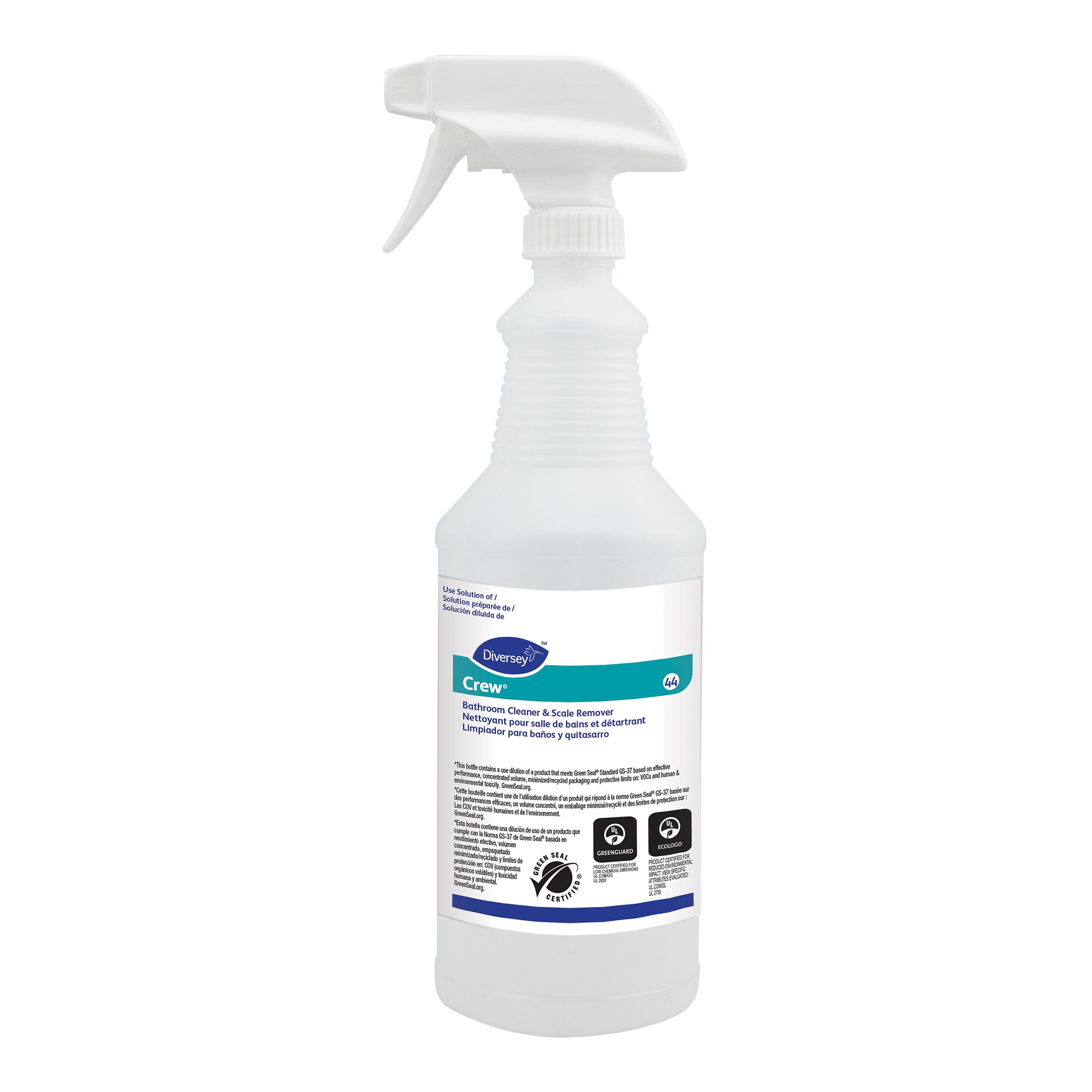 PBI Crew Bath Scale #44 32 oz. Spray Bottle with Trigger, Natural, 6/Carton (9D1222661-6X)