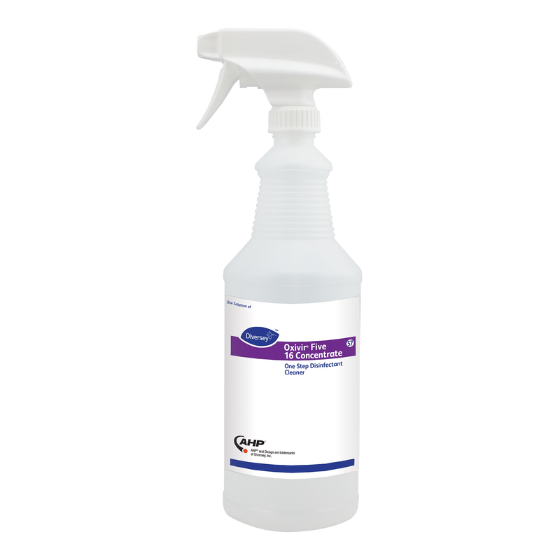 PBI Oxivir Five 16 #57 32 oz. Spray Bottle with Trigger, Natural, 6/Carton (9D1222663-6X)