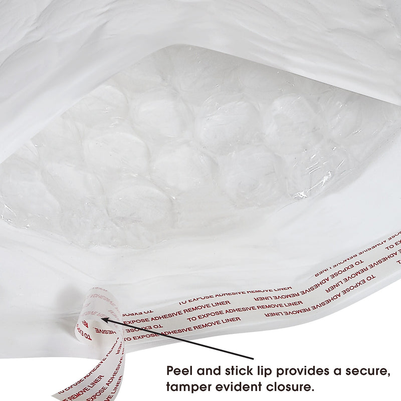 10.5" x 16" Self-Sealing Bubble Mailer, #5, White, 50/Carton (B923)
