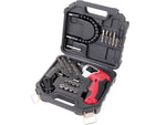 Apollo Tools 3.6V Lithium-Ion Rechargeable Screwdriver with 45-Piece Accessory Set, Red (DT4944)