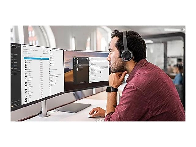 Cisco Headset Noise Canceling Bluetooth On Ear Phone & Computer Carbon Black (HS-WL-730-BUNA-C)