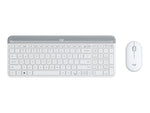 Logitech Slim Wireless Combo MK470 Keyboard and Optical Mouse, Off-White (920-009443)