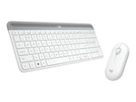 Logitech Slim Wireless Combo MK470 Keyboard and Optical Mouse, Off-White (920-009443)