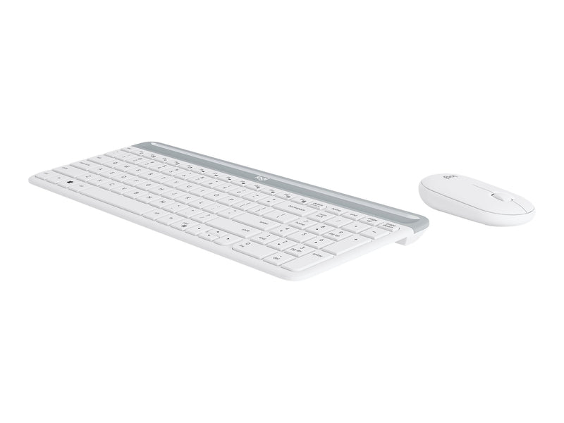 Logitech Slim Wireless Combo MK470 Keyboard and Optical Mouse, Off-White (920-009443)