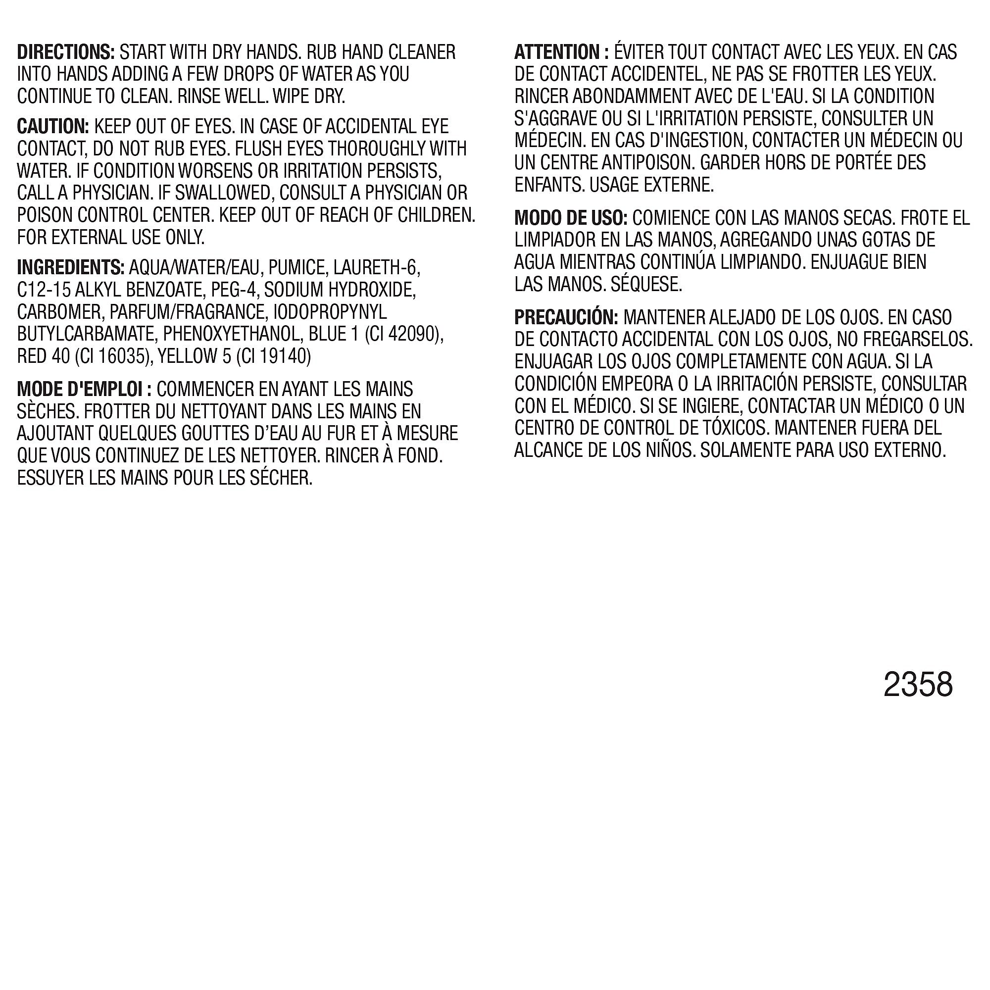 GOJO Cherry Gel Pumice Hand Soap, 1 gal.,2/Carton (2358-02)