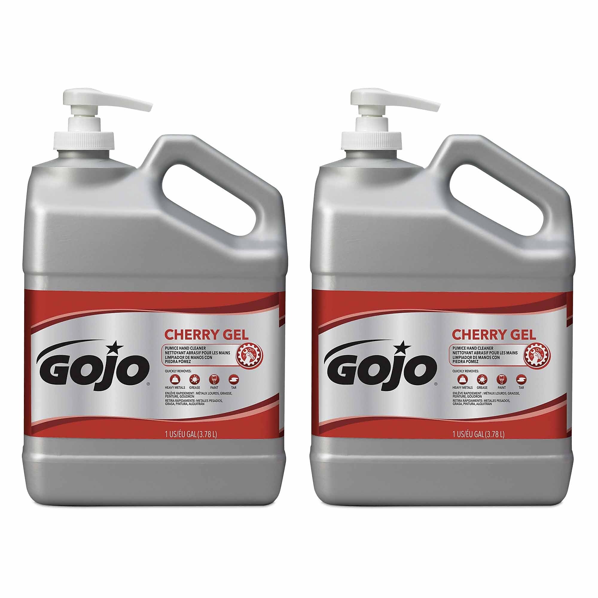 GOJO Cherry Gel Pumice Hand Soap, 1 gal.,2/Carton (2358-02)