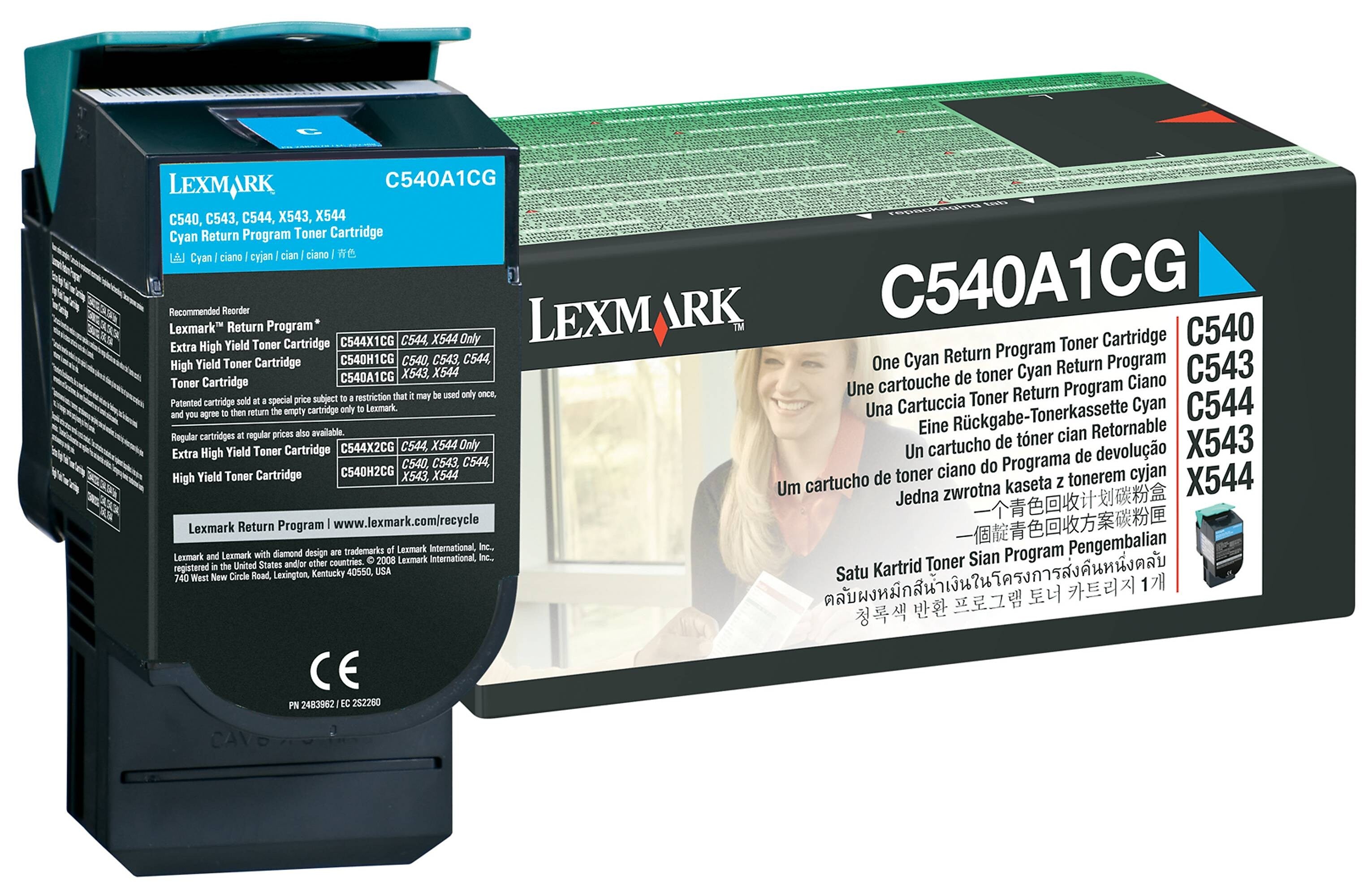 Lexmark C540 Cyan Standard Yield Toner Cartridge