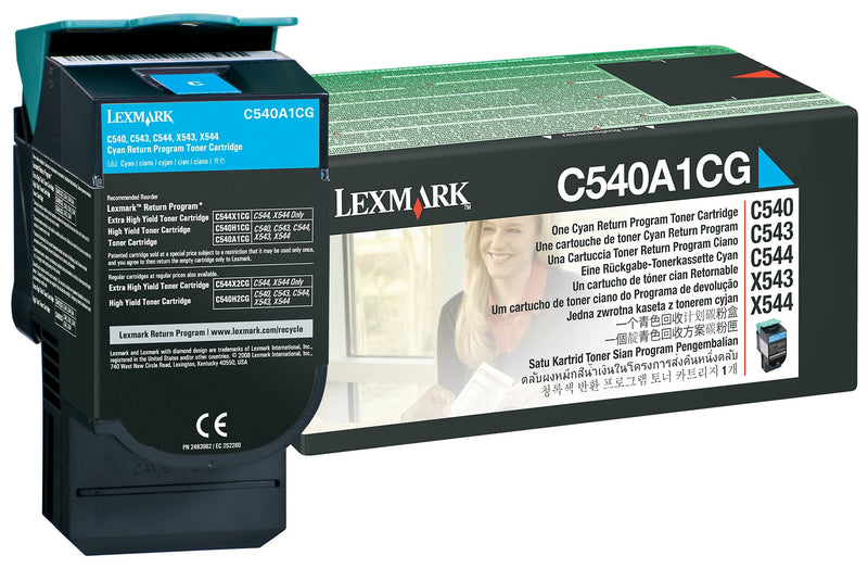 Lexmark C540 Cyan Standard Yield Toner Cartridge
