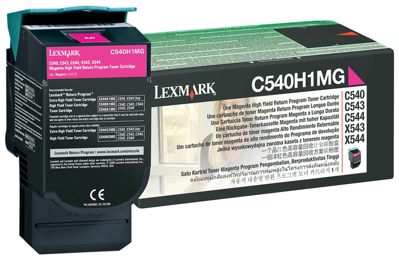 Lexmark C540 Magenta High Yield Toner Cartridge