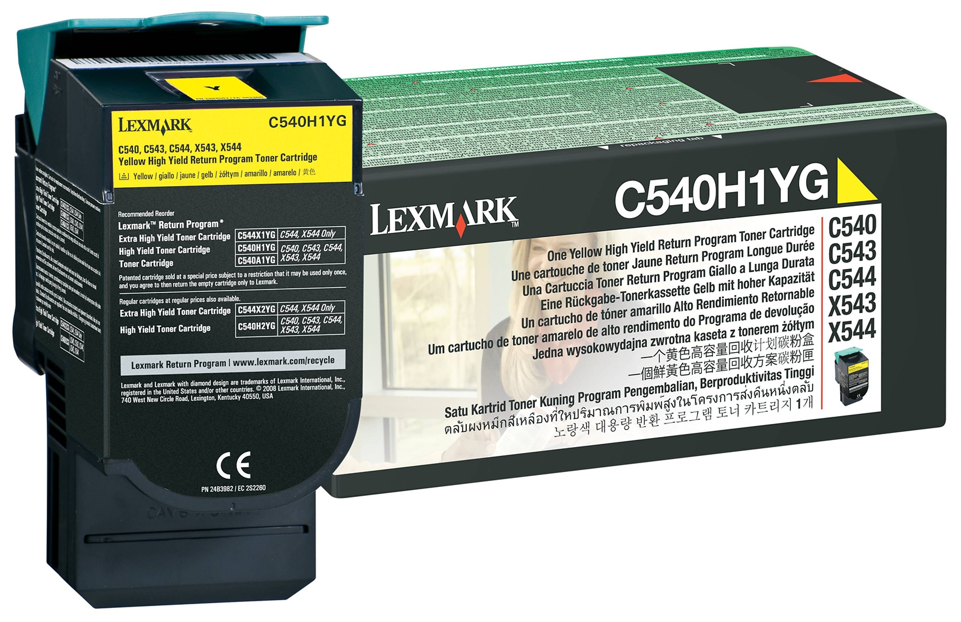 Lexmark C540 Yellow High Yield Toner Cartridge