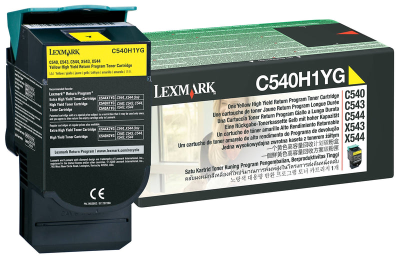 Lexmark C540 Yellow High Yield Toner Cartridge